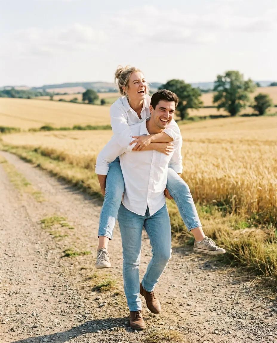 The Piggyback Ride — Couple Photo Poses