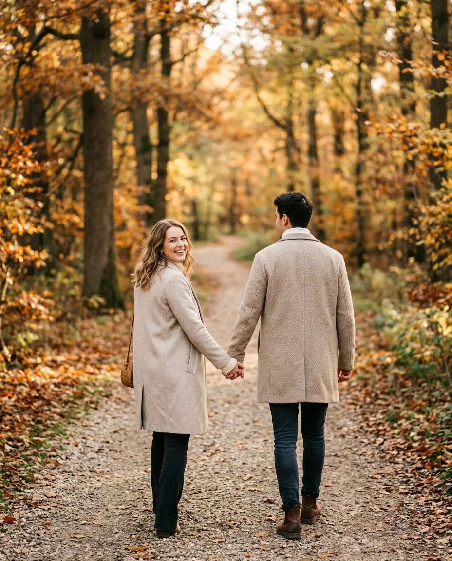 The Walk and Glance — Couple Photo Poses
