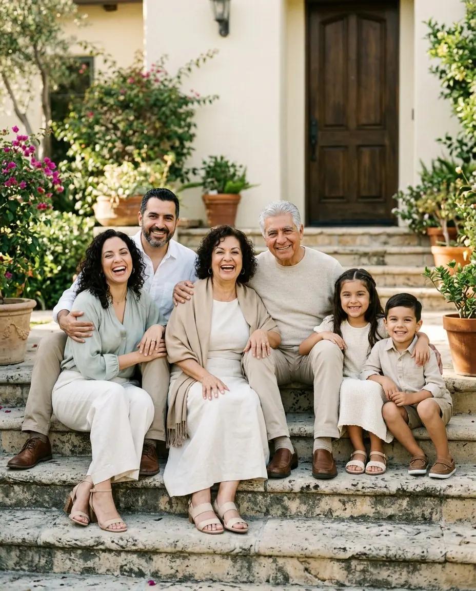 The Staggered Steps — Family Photo Poses