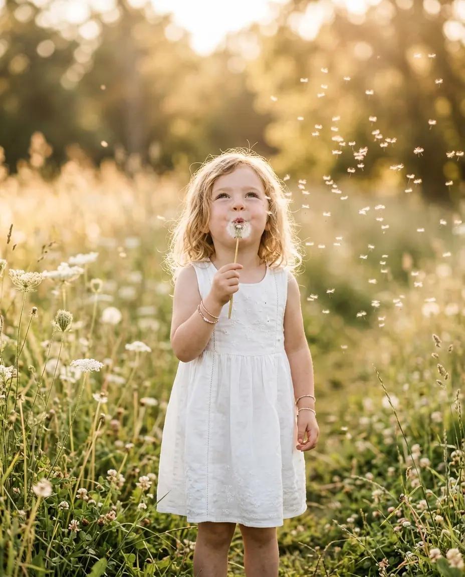 The Dandelion Wish — Kids Photo Poses