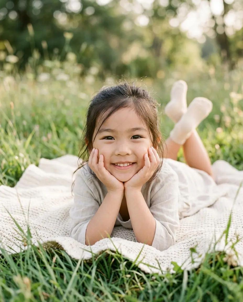The Chin-in-Hands — Kids Photo Poses