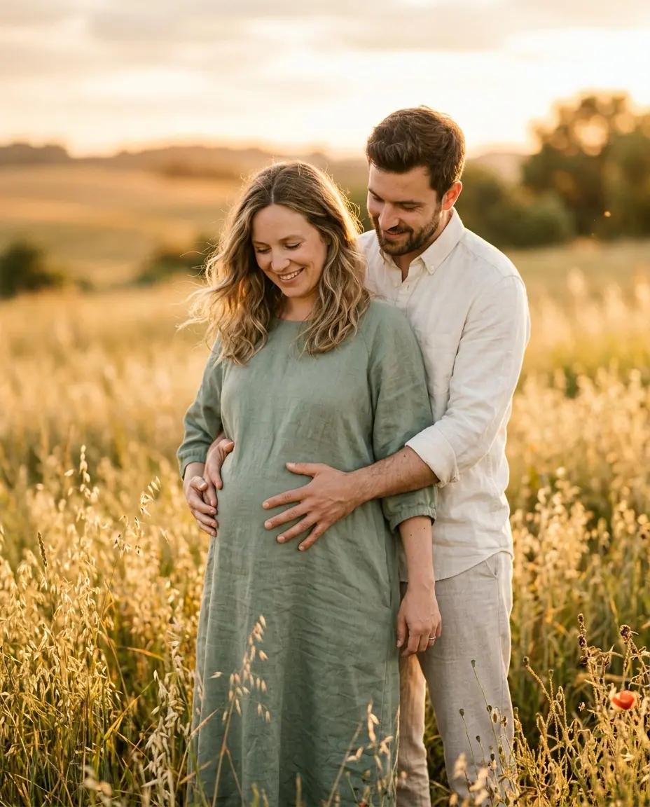 The Embrace from Behind — Maternity Photo Poses