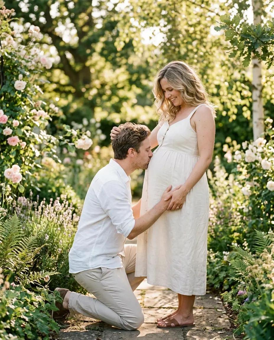The Bump Kiss — Maternity Photo Poses