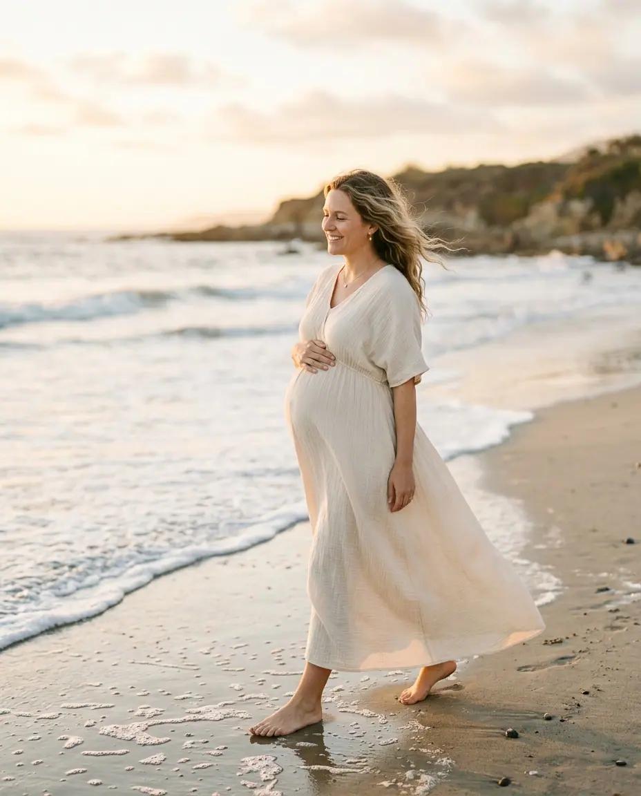 The Beach Walk — Maternity Photo Poses