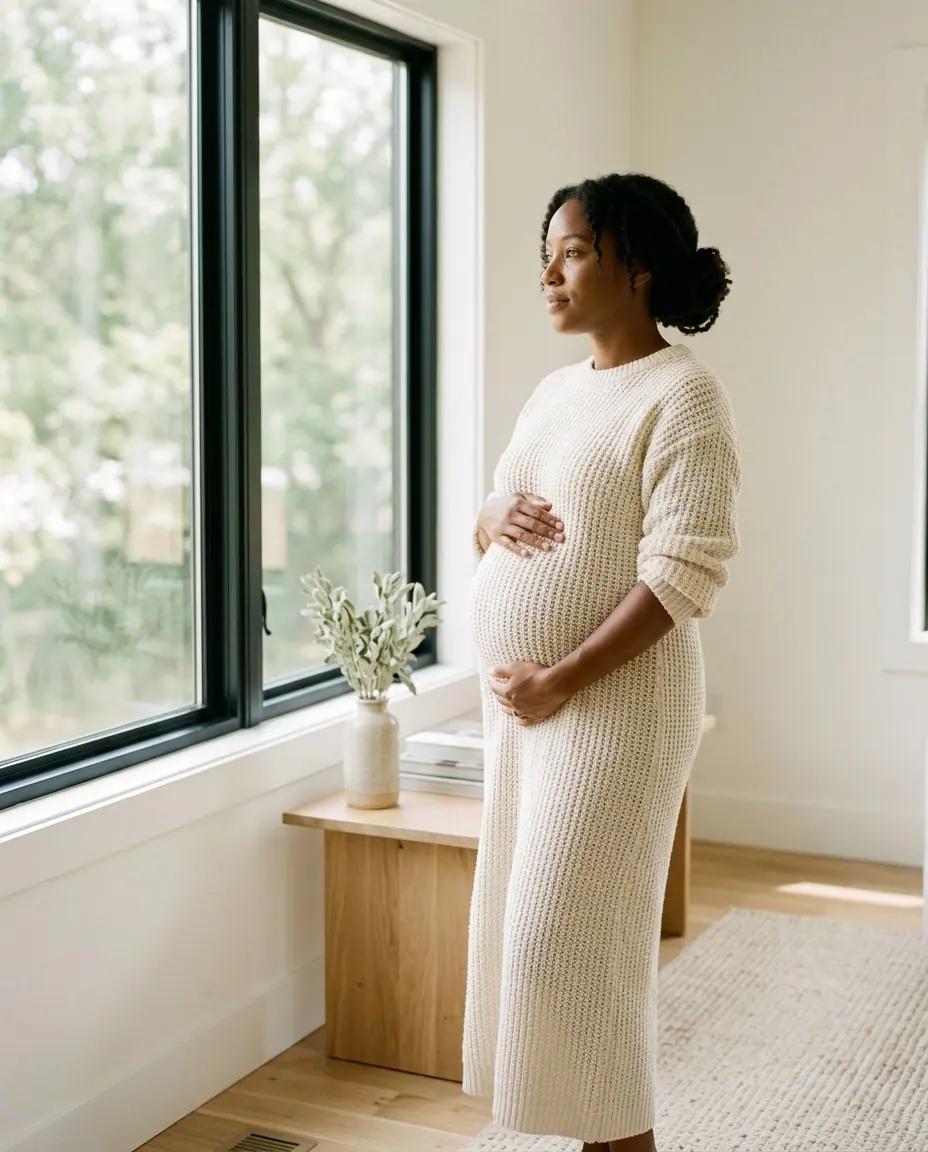 The Window Light Glow — Maternity Photo Poses
