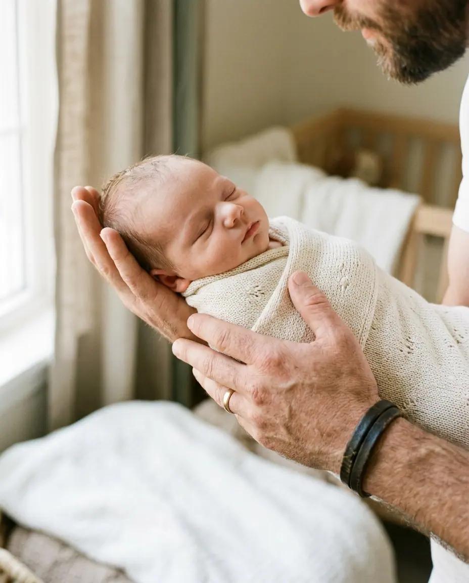 Newborn Photo Poses example: The Cradled Hands