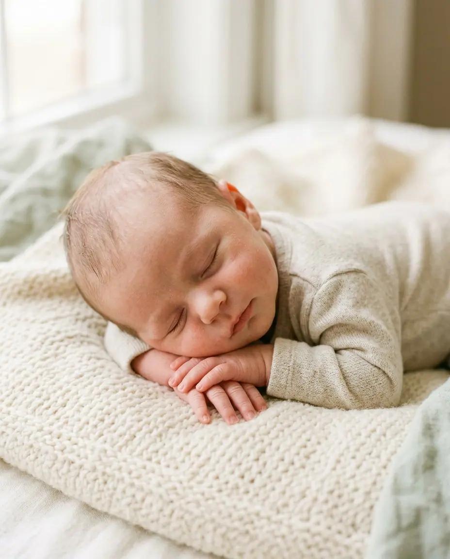 The Tummy Time Snooze — Newborn Photo Poses