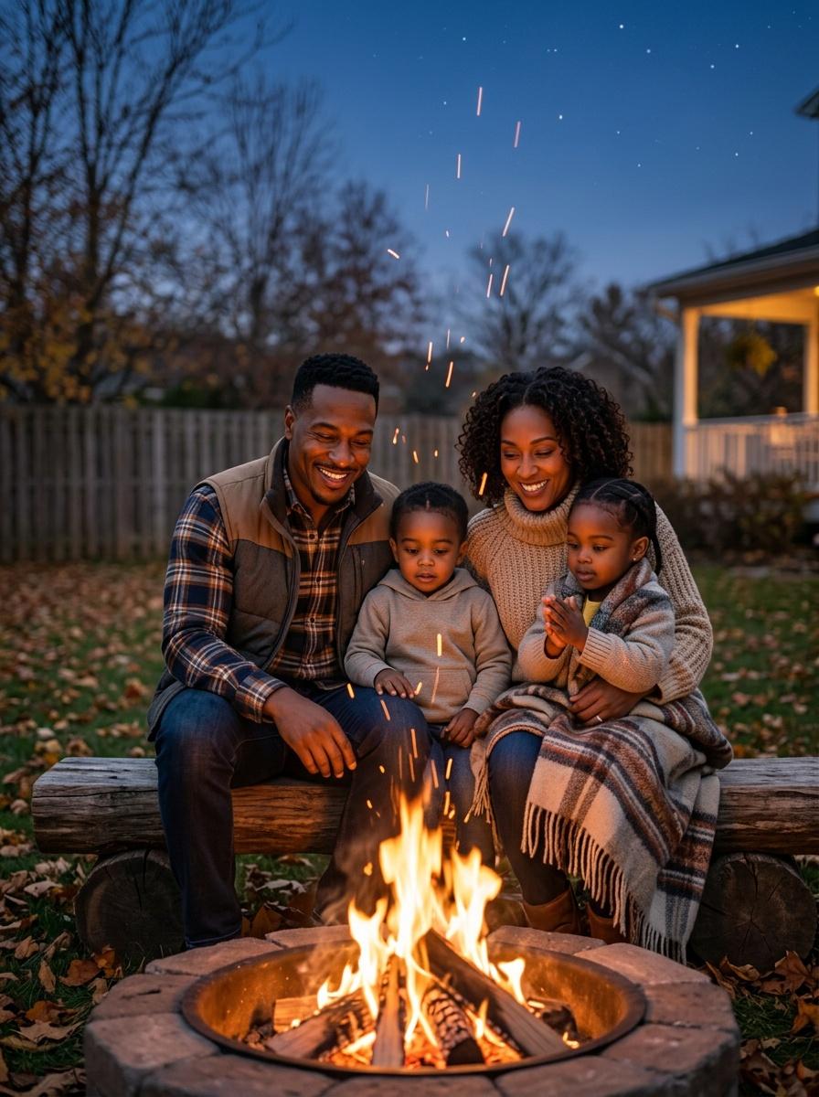 Family Bonfire Glow