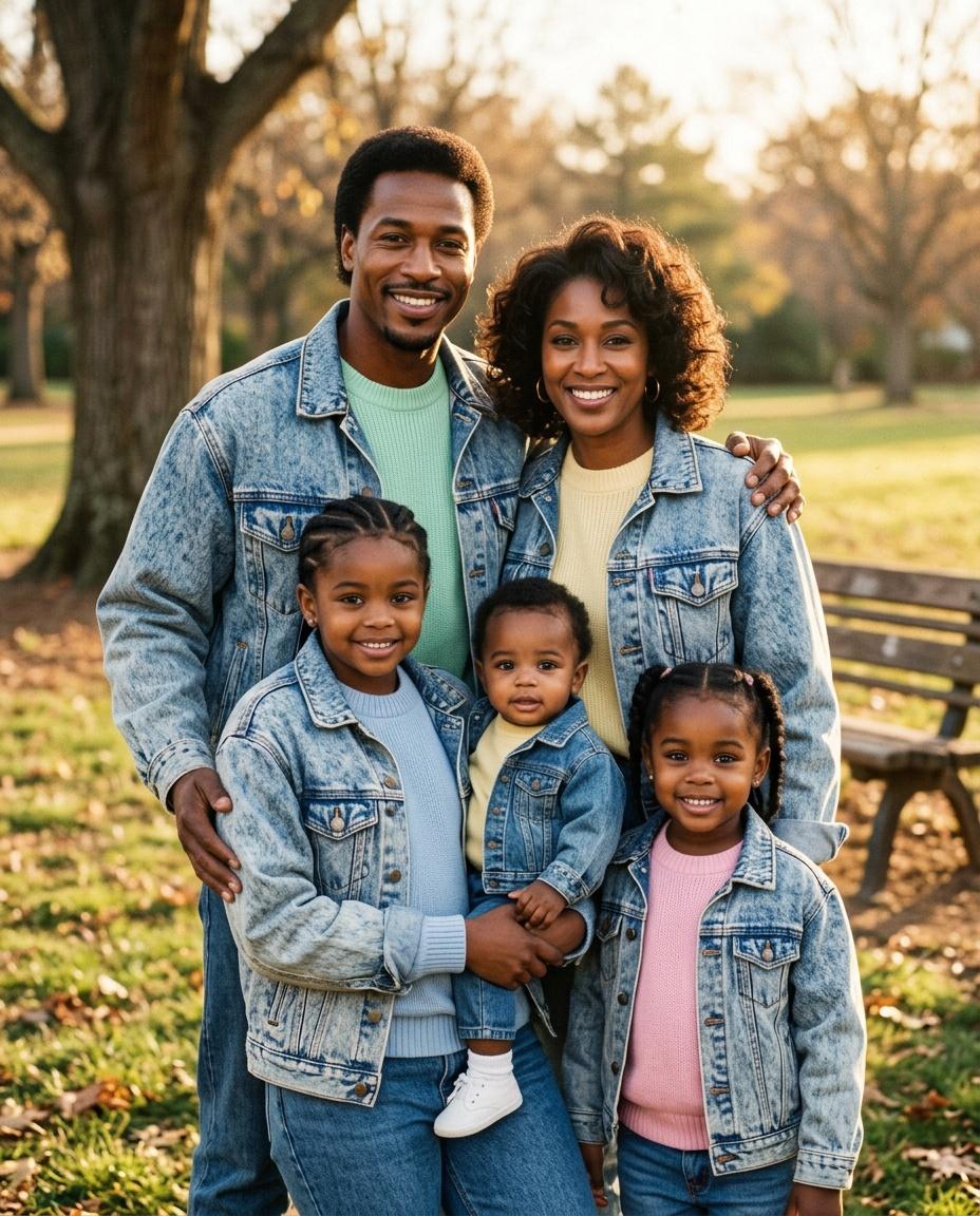 Denim & Pastels Family