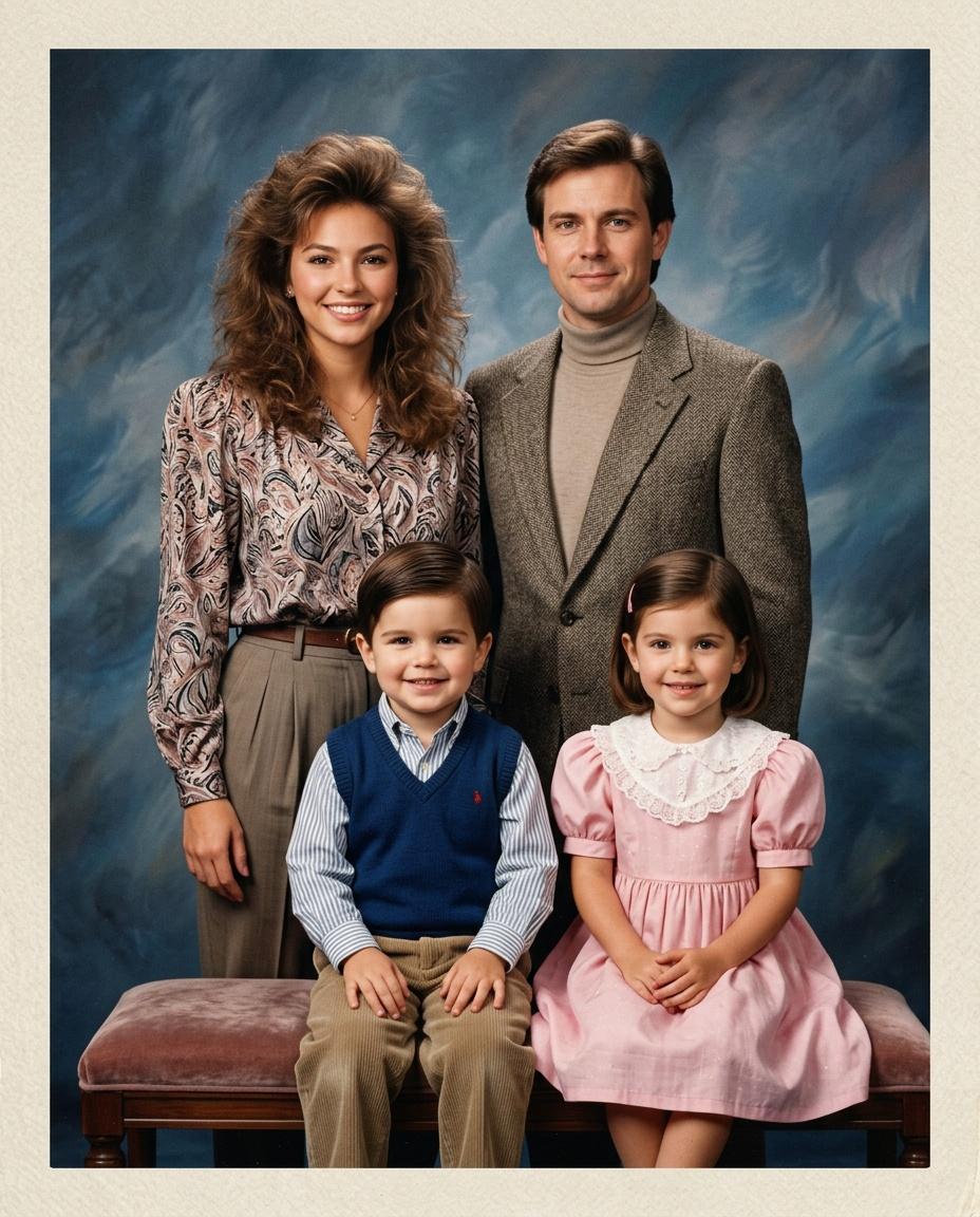 Olan Mills Blue Swirl
