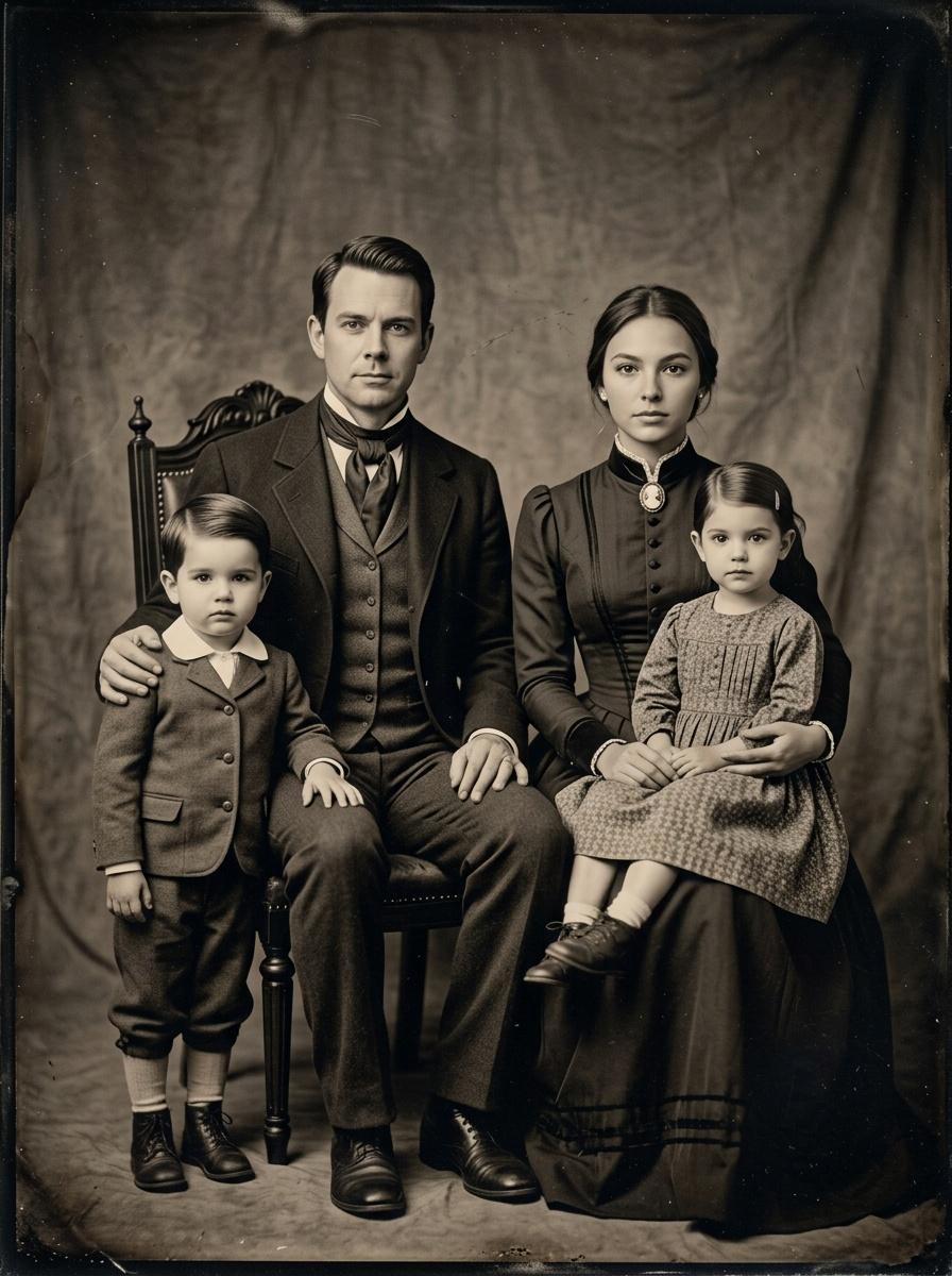 Victorian Ghost Family