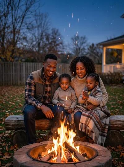 Family Bonfire Glow