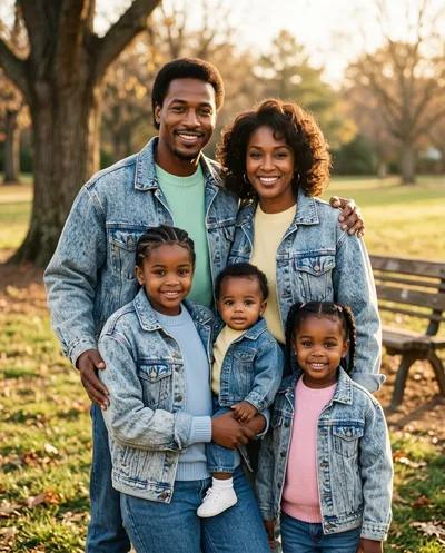 Denim & Pastels Family